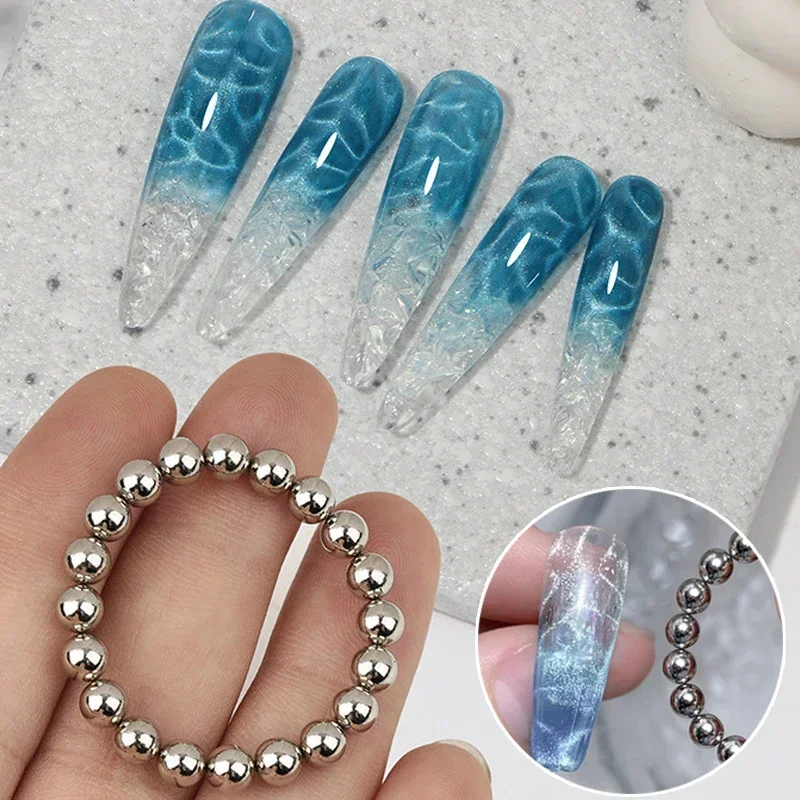 Round Magnetic Bead Nail Art Multi-Function Magnet Cube Stones for Water Wave Ripple Cat Eye Design Gel Polish Manicure Tools