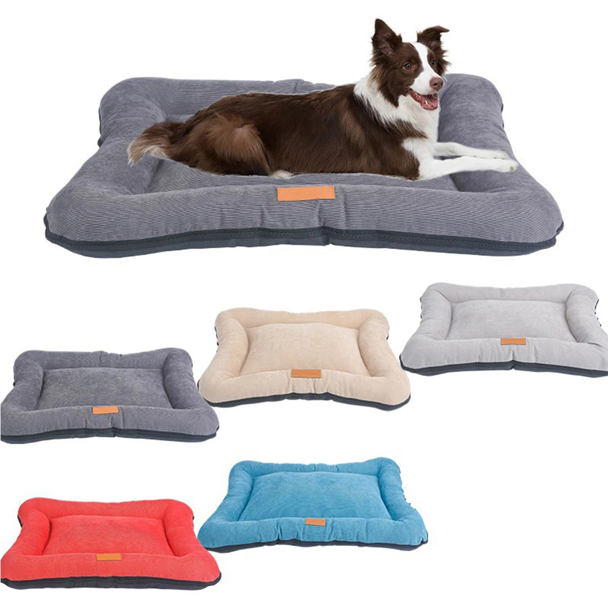 

Spring Autumn Corduroy Dog Bed for Large Dog Cushion Waterproof Cat Bed Skidproof Cat Cushion Soft Pet Bed Dog Accessories