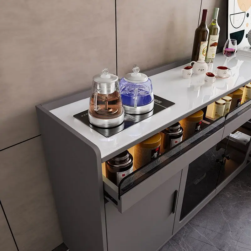 Desktop tea bar machine with kettle, household integrated cabinet, side cabinet, small desktop.