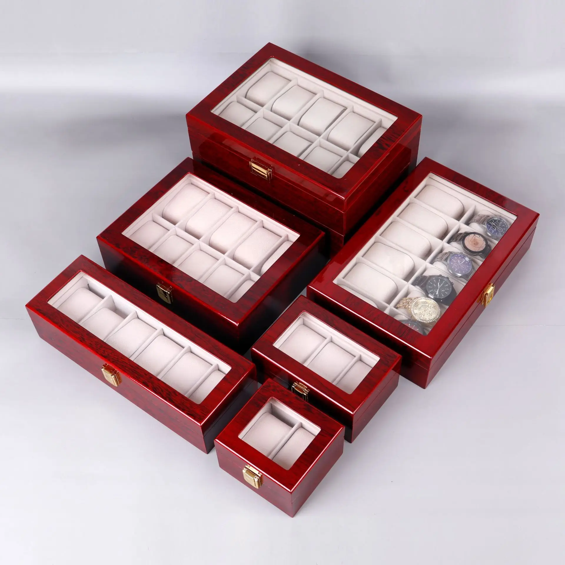 Luxury Wooden Watch Box 2/3/5/6/10/12 Slots Eco-friendly Watch Storage Travel Case Organize Jewelry Display Watch Box Case