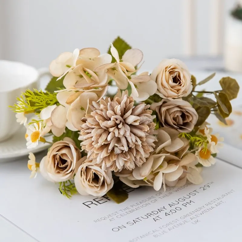Künstliche Kamillen-Kombination für hochwertige Raumdekoration, Hochzeitsdekoration, Brautaccessoires, Fotografie-Requisiten, DIY-Geschenk, heiß begehrt. – Detail 3