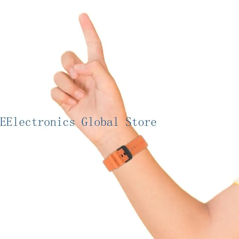 

462B Adjustable Waterproof Sweatproof Belt Soft Silicone Band Bracelets for Watch 3 Youth Trackers Comfortable Wear Wristband