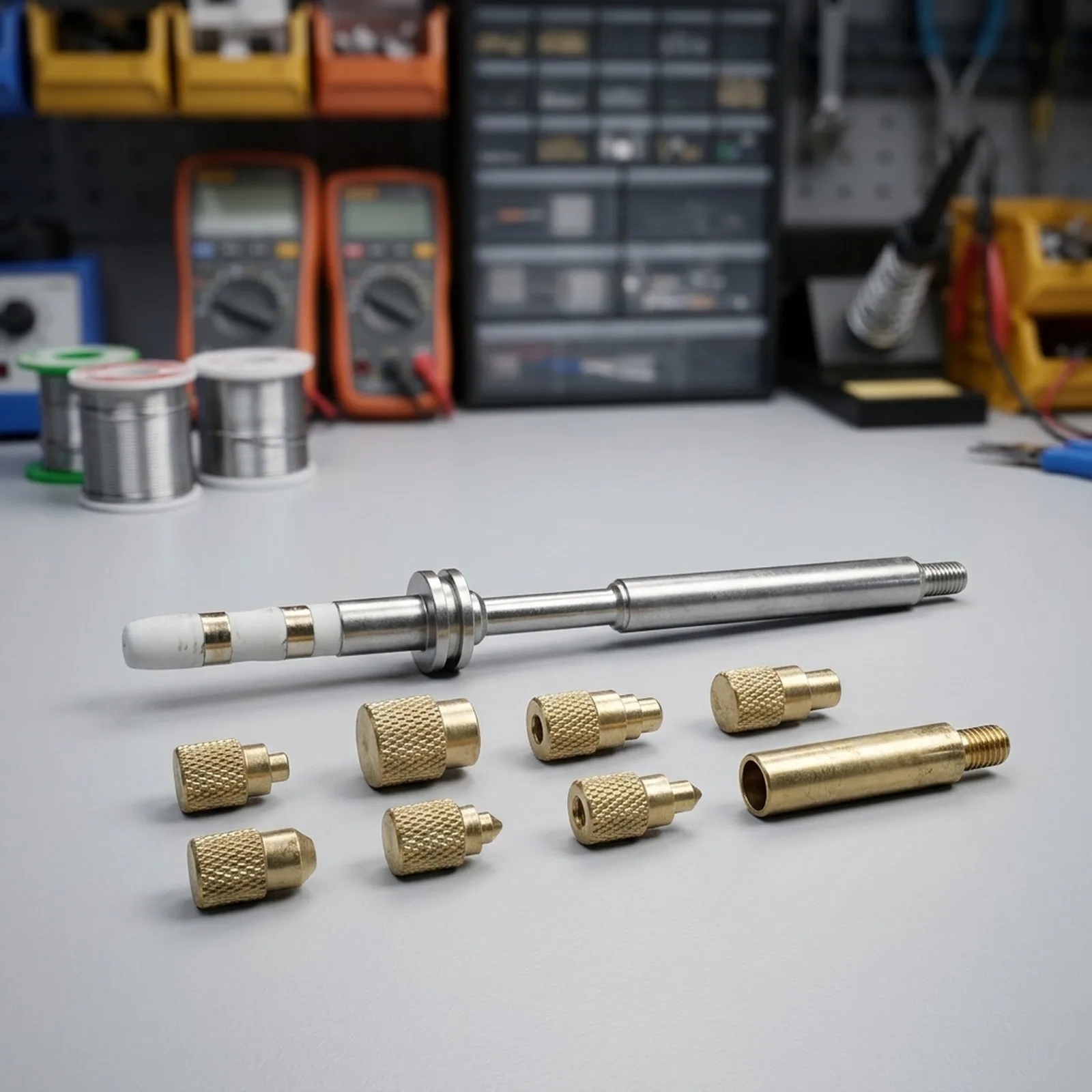 TS100 Soldering Iron Tip Hot Insert Nut Kit M2-M8 Brass Threaded Insert Tool For 3D Printer Plastic Repair With 936 Station