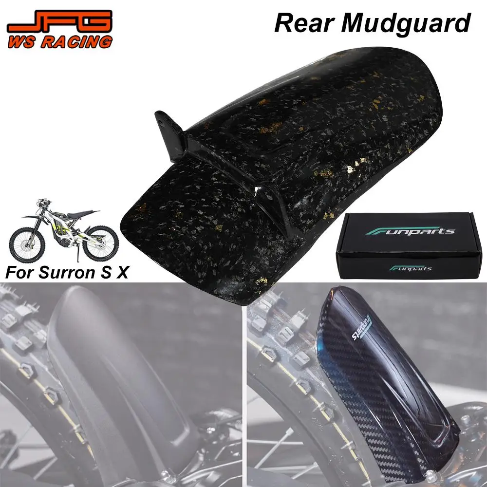 

Funparts Rear Wheel Fender Motorcycles Carbon Fiber Shock Absorption Mudguard For Surron Sur Ron Lightbee X S L1E Electric Bike