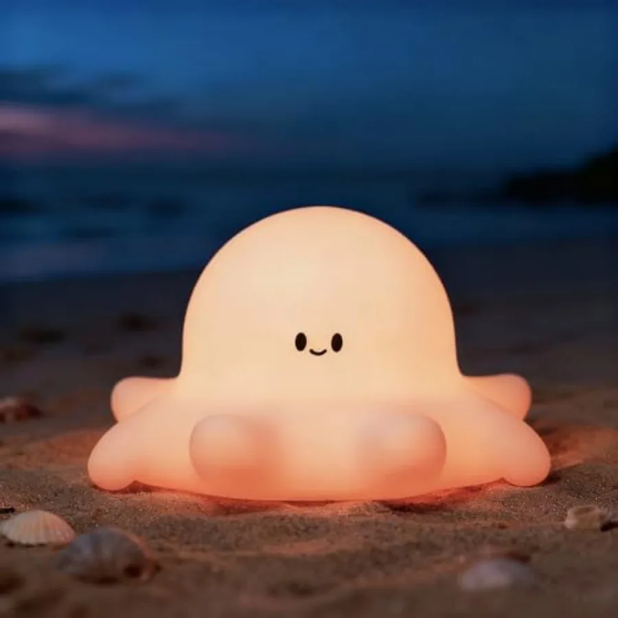 

Night Light for,Cute Silicone Animal Night Light, Rechargeable Tap Control Nursery Lamp with Timer, 3-Level Dimmable Squishy Be
