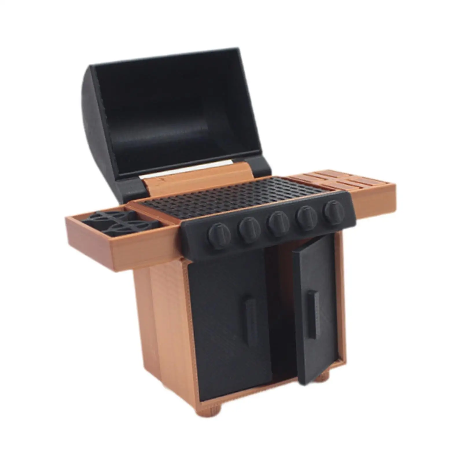 

Mini Grill Model Doll House Furniture Ornament Compact Park Picnics Decoration BBQ Rack Model for 1:12/20 BJD Doll Parts Accs