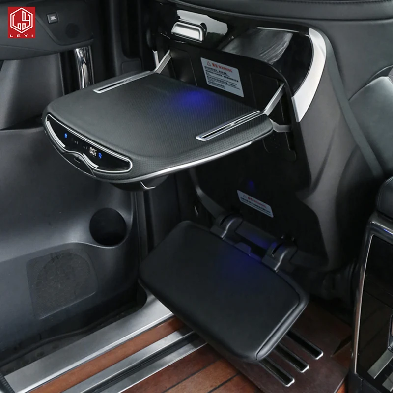 For Toyota alphard 30 accessories Crown Vellfire Seat Back Table Board  with Foot Rest  Portable Activity Folding Table