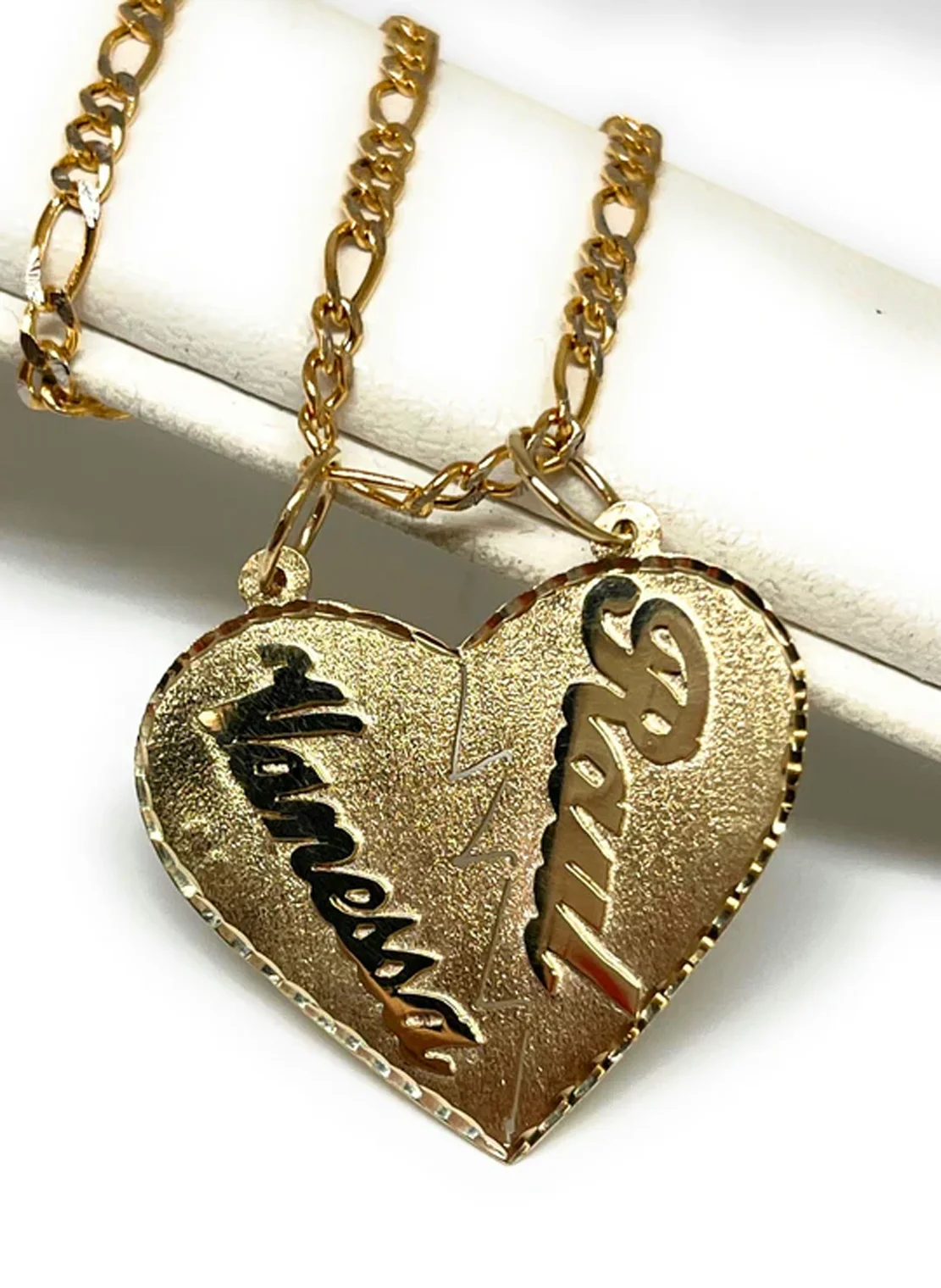 

Custom Double Name Necklace Heart Shape Personalized Gold Plated Stainless Steel Pendant Jewelry Unisex Anniversary Accessory