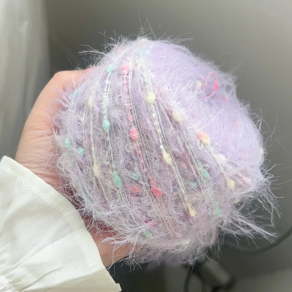 80g Hand Mixed Yarn for Knitting Fancy Knit Yarn Hand Crochet Thread Yarn Mix Crochet Line Handmade Bag Sweater