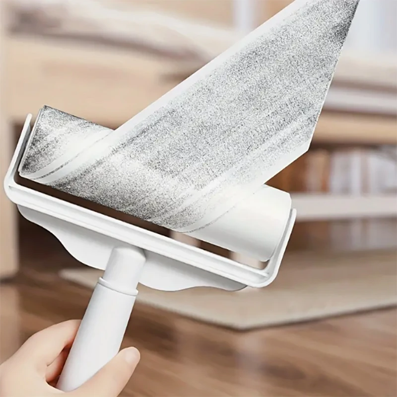 Long Bar Handle Roller Sticky Hair Remover - Diagonal Tear Design for Pet Hair, Sofa, Carpet, and Dust Removal