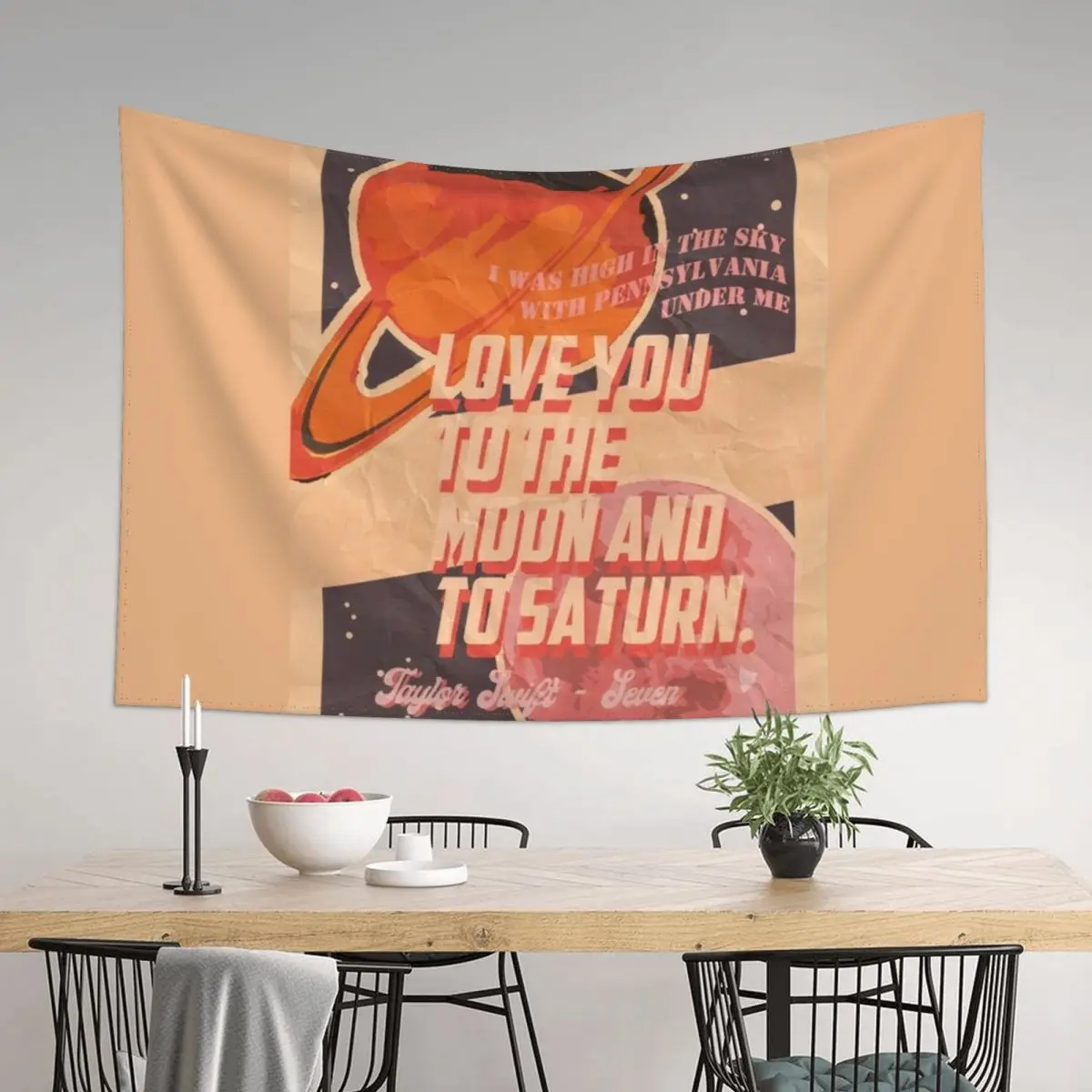 

Love You To The Moon nd To Saturn Tapestry Room Decorator Decoration Room House Decoration Decorative Paintings Tapestry