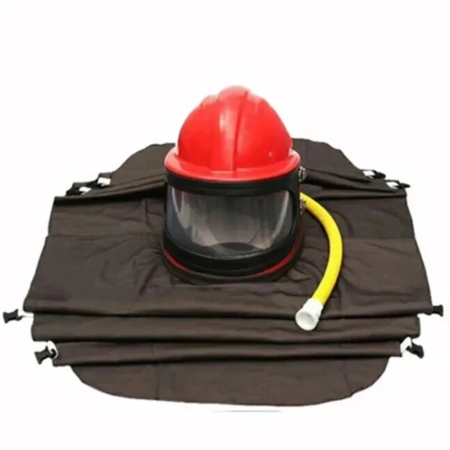 Protective sandblasting helmet, high-quality ABS dust mask, sandblasting protector with temperature adjustment device