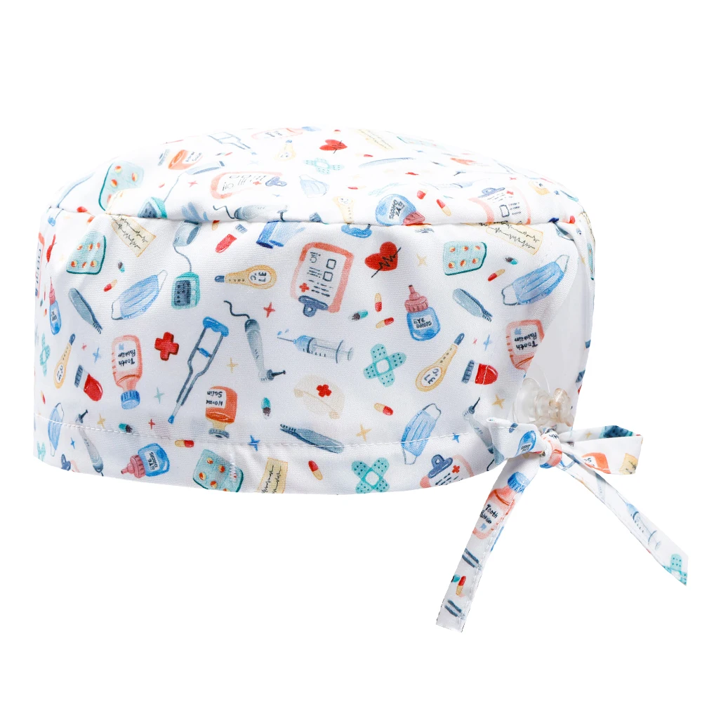Hommes femmes gommage casquettes réglable médecin infirmière chirurgie Chef casquette vêtements de travail chapeau anti-poussière casquette de travail dentiste vétérinaire chapeau d'allaitement