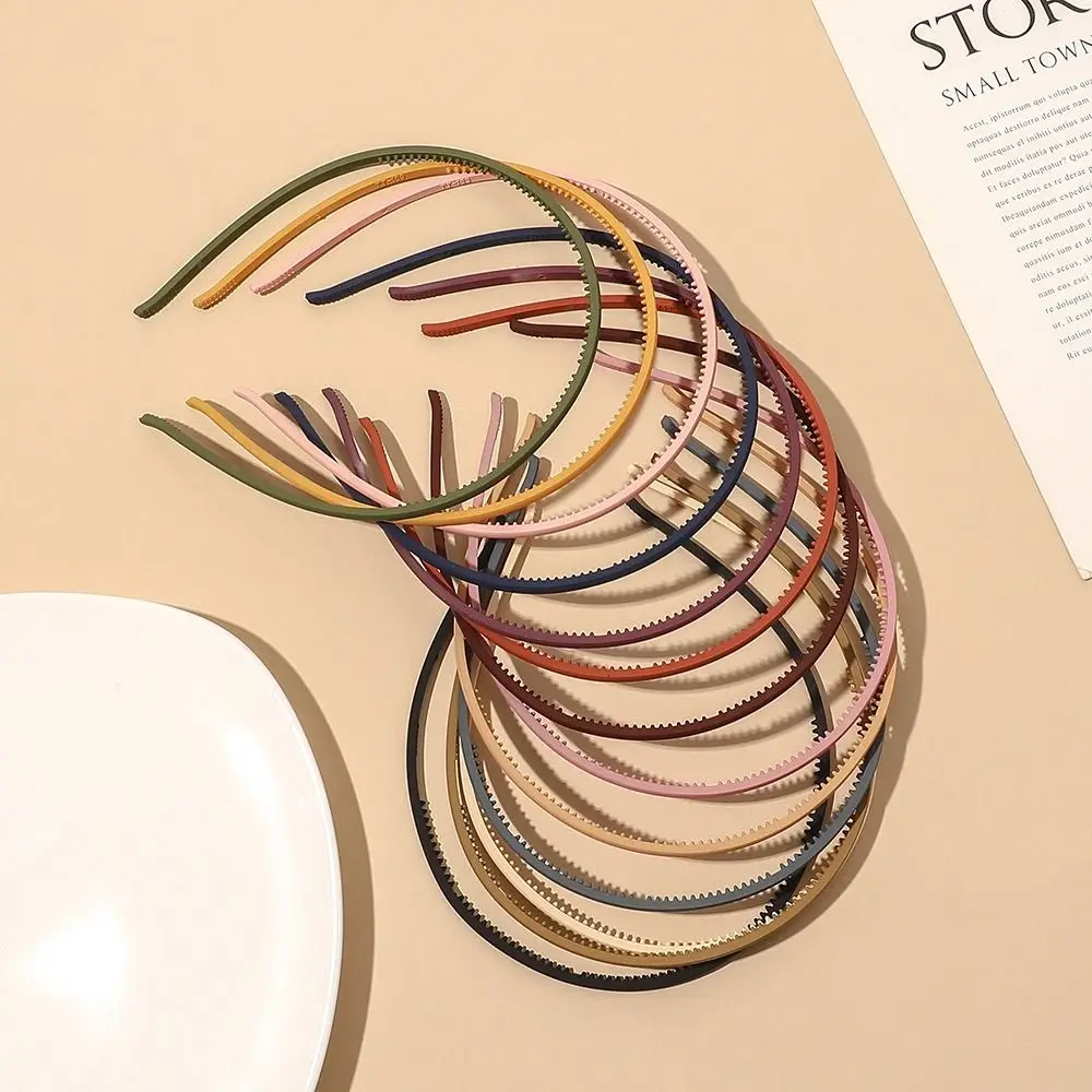 女性レディースファッションヘアバンド甘いエレガントなエッジ歯付きヘッドバンドスタイリング薄型かぶと