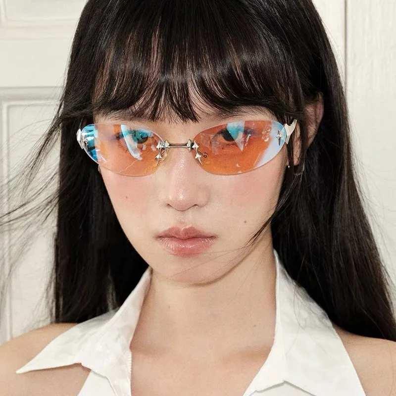 

Futuristic Frameless Stylish Hot Girl Sunglasses