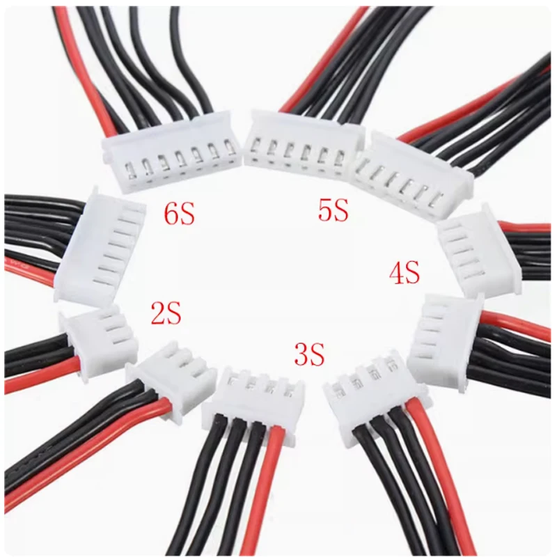Picture 4: 2PCS/LOT  JST-XH2.54mm balanced charging plug 2S/3S/4S/5S/6S extension cable 22AWG Model aircraft lithium battery
