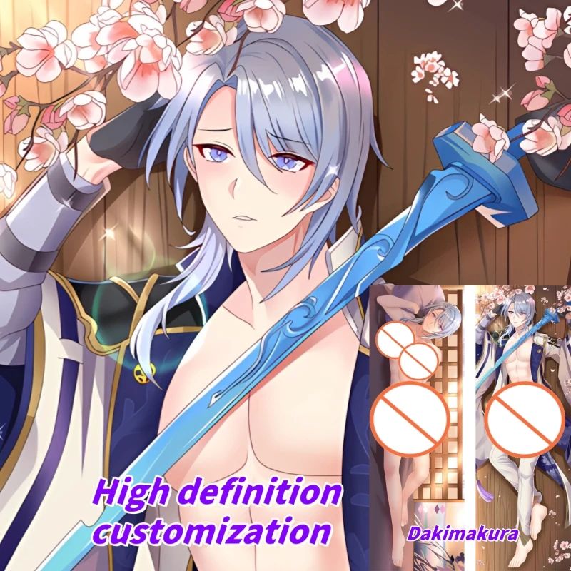 

Dakimakura Anime Pillow Case Genshin Impact Kamisato Ayato Double-sided Print Of Life-size Body Pillowcase Gifts