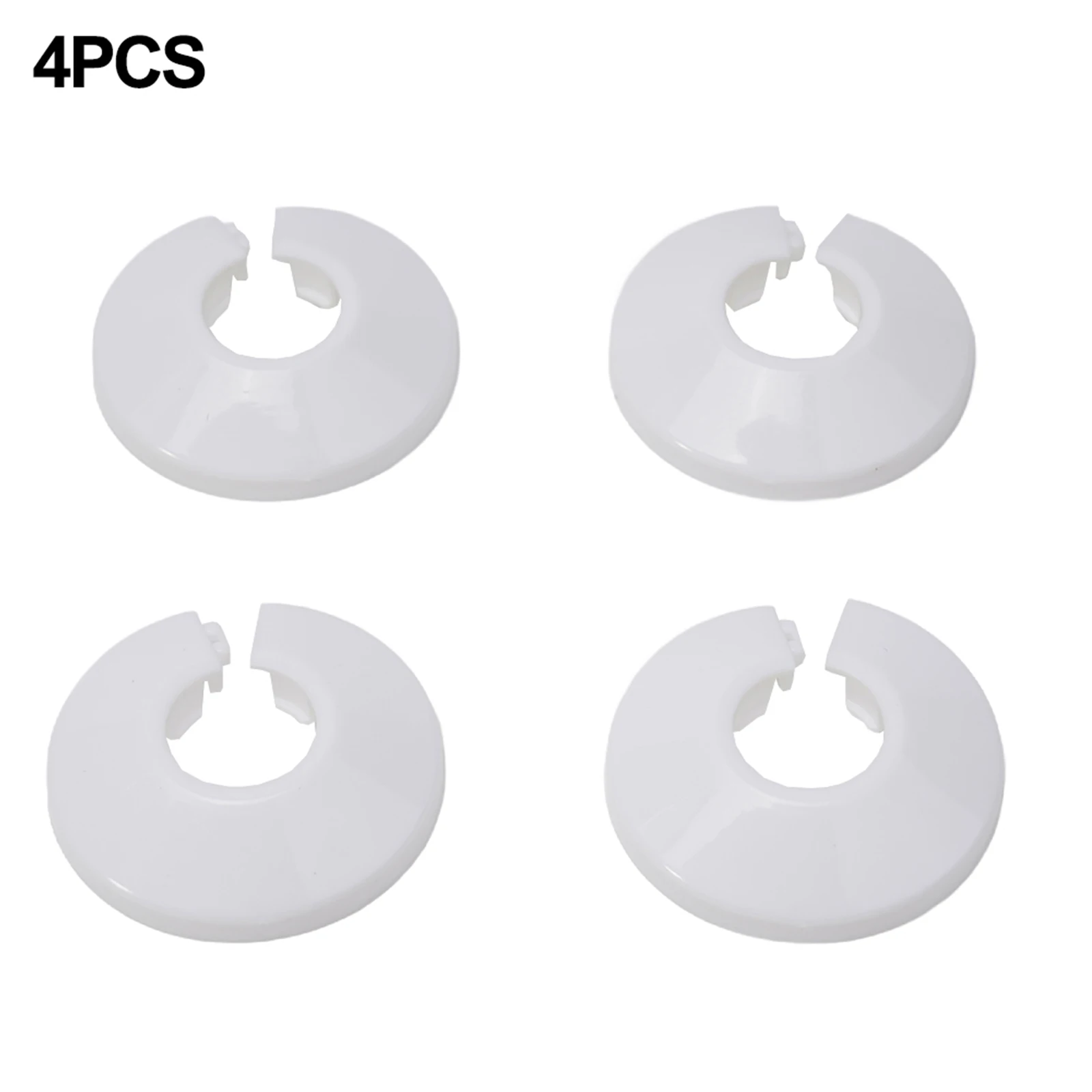 

4pcs Radiator Pipe Collar Cover Triangle Valve Plastic Decorative Cover Round Snap Type Faucet Plumbing Pipe Covers 15-46mm