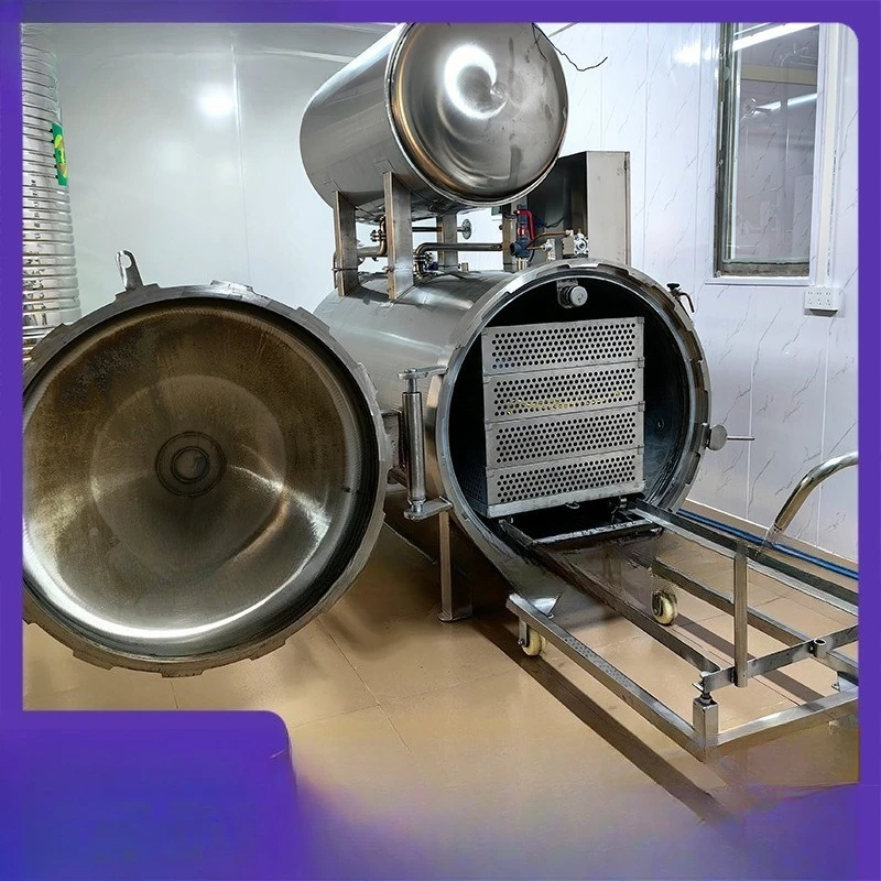 Beef jerky high temperature autoclaving equipment, spray meat products sterilization kettle