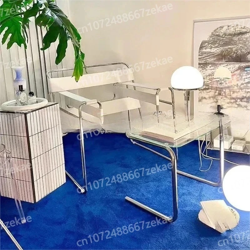Minimalist Designer Living Room Furniture, Leisure Chairs, Stainless Steel Living Room Chairs, Home Backrests, Armchairs - view 6