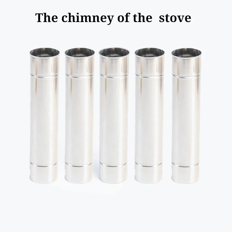 

Stainless Steel Thickened Chimney Winter Outdoor Lightweight Portable Stove Extension Tube Camping Equipment Accessories