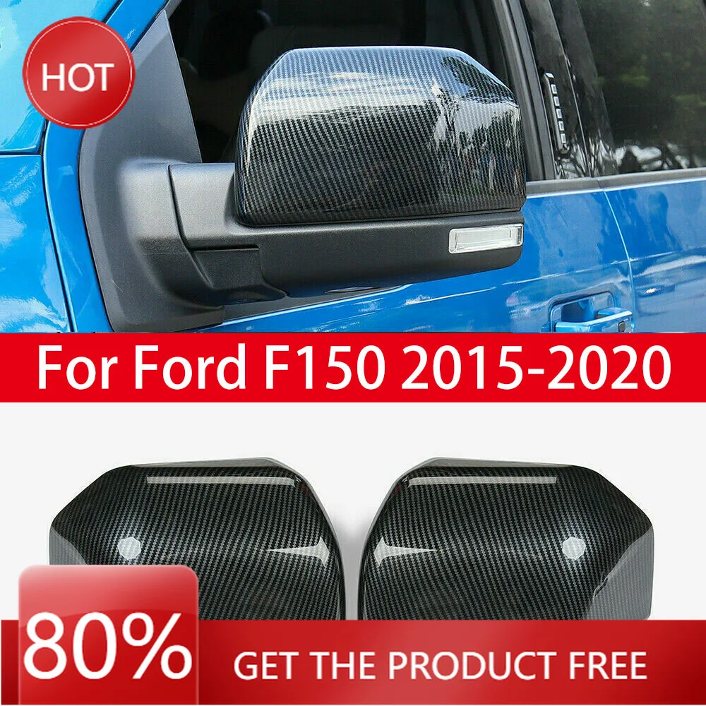 

Чехлы на зеркала для Ford F150 2015-2020 Raptor, крышка бокового зеркала заднего вида, крышка крыла, внешняя дверь, чехол заднего вида, отделка из углеродного волокна