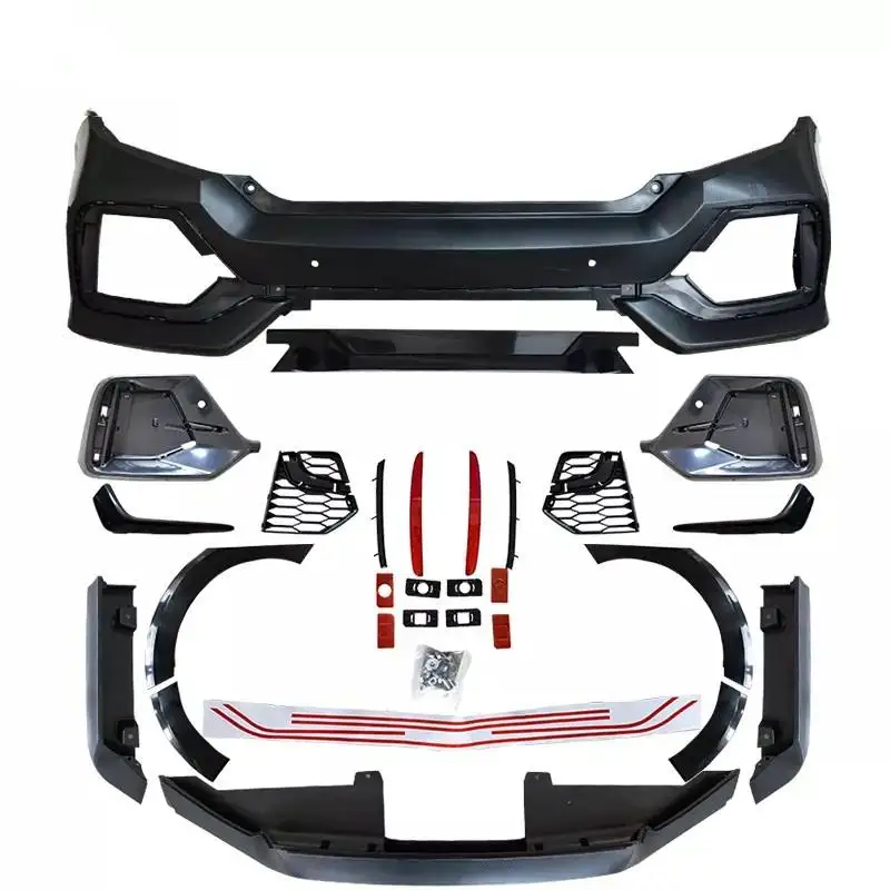 

High quality car bumpers with grille for 16-20 Tenth Generation Honda Civic modified Old style Si Body kit