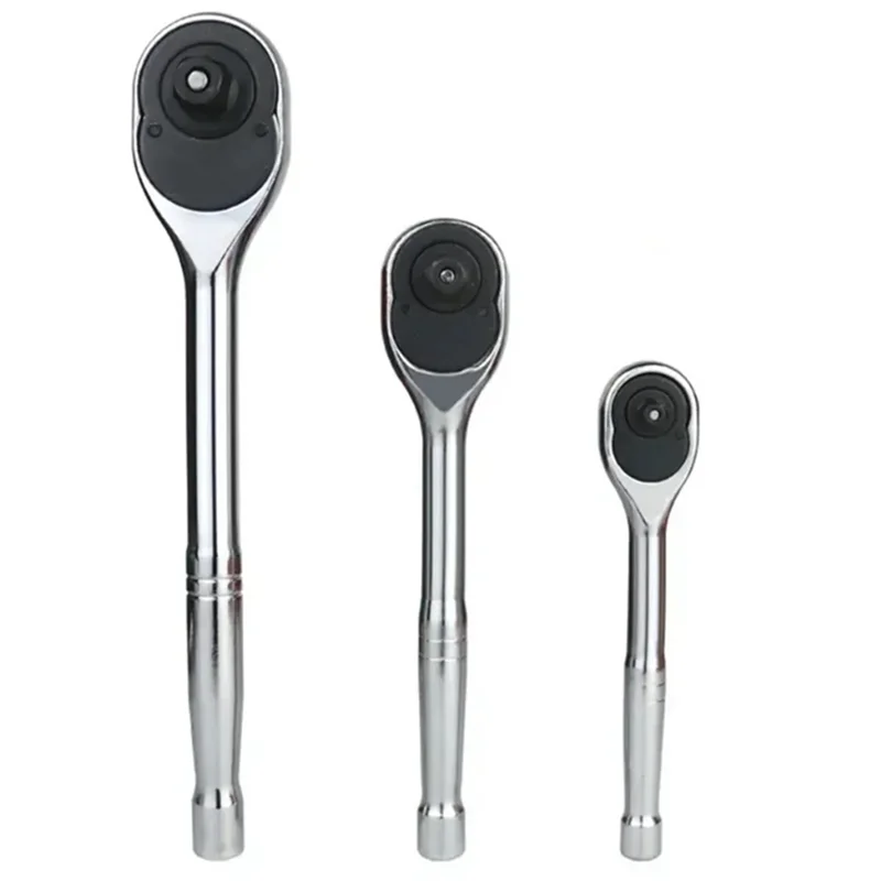 ABJI-Strumento di riparazione manuale Chiave a cricchetto 24 denti a sgancio rapido 1/4" 3/8" 1/2" Presa per dado automobilistico Reversibile