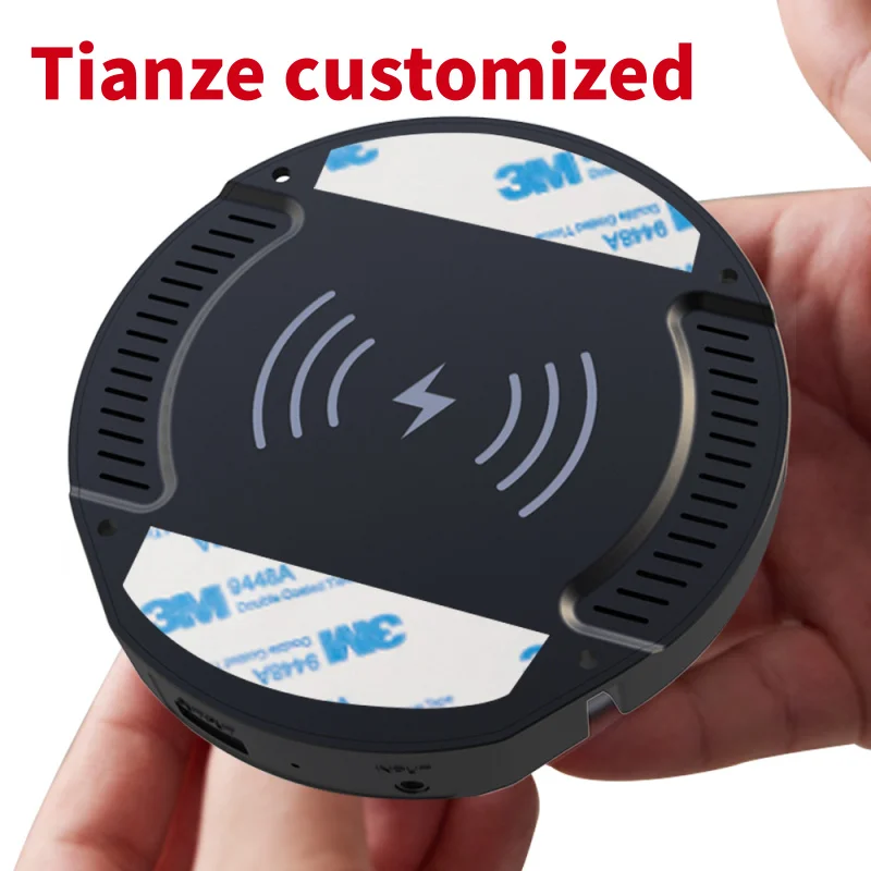 (Customized) 30mm furniture wirelesslong distance wireless charging through table restaurant table built in Qi char