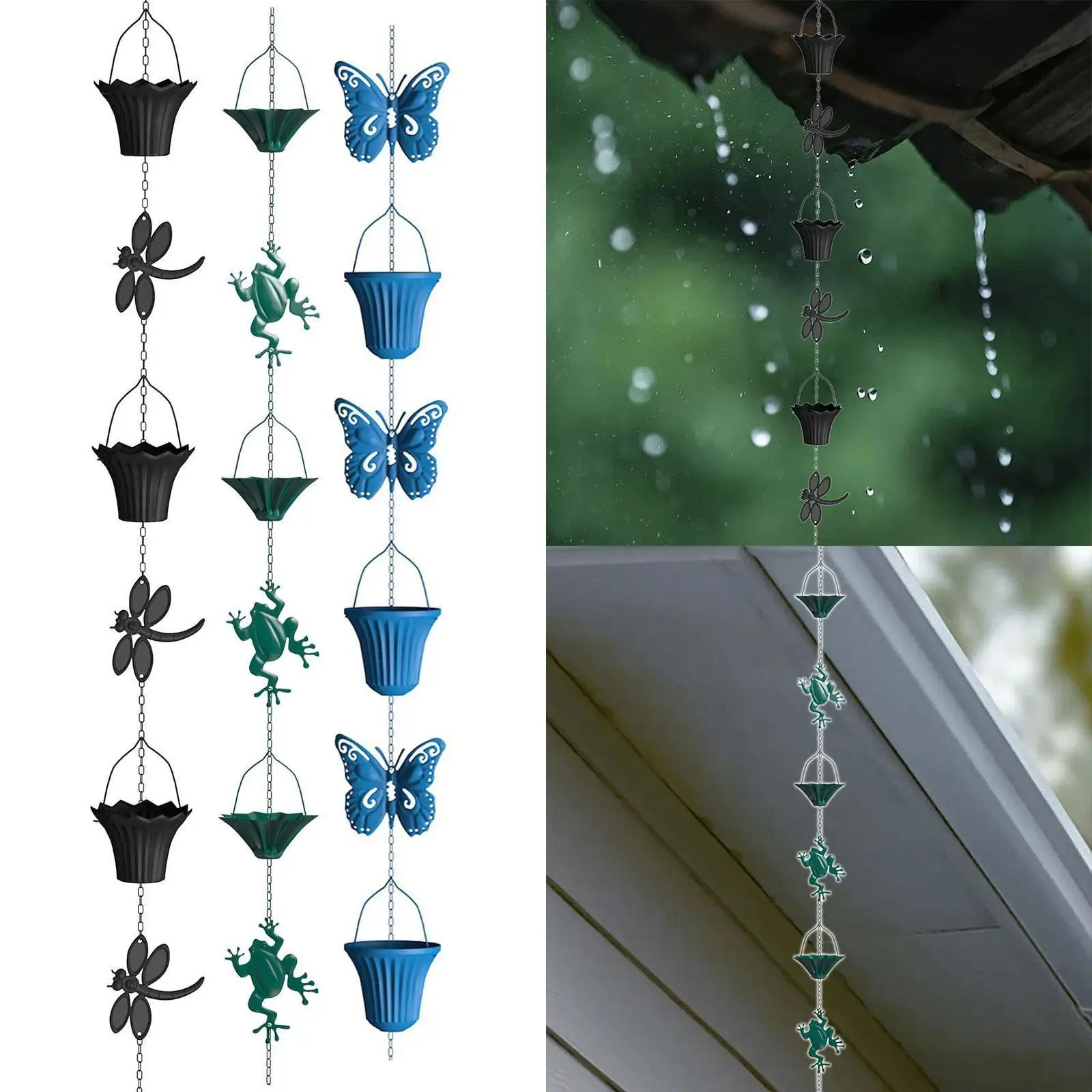 

Functional Rain Chain with Hook for Easy Installation As A Stylish Replacement