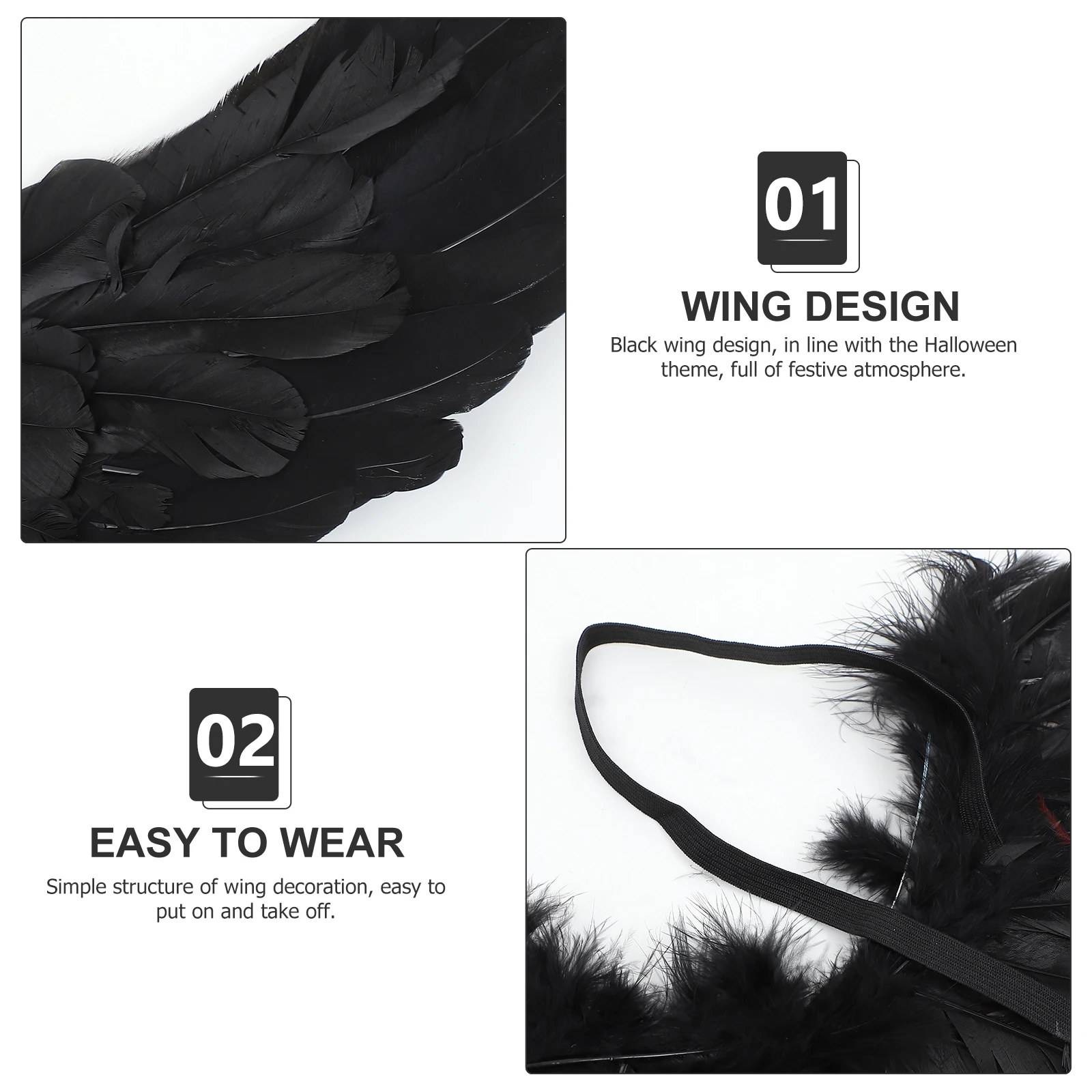 Wings Costume Medium Stylish Halloween Dress Role Play Suit Kids Comfortable Foldable Wing Prop Birthday