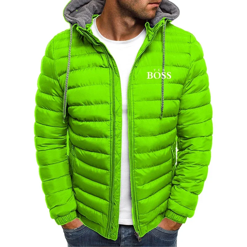 2024 Autumn and winter men\'s oversized coat thick coat outdoor winter men\'s warm zipper street style coat plus size jacket