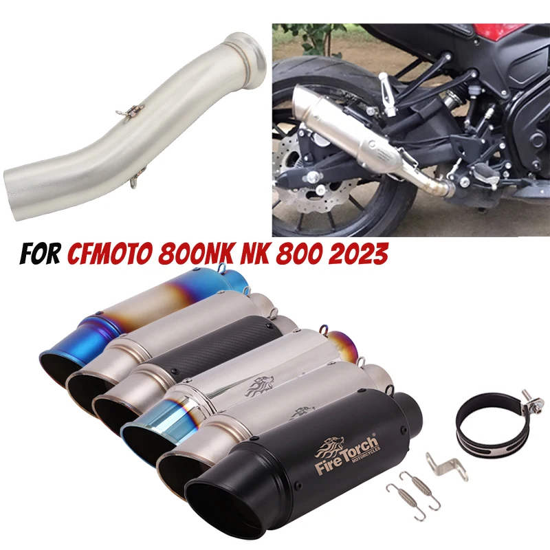

Для CFMOTO 800NK 800NK NK 800 2023, мотоцикл Escape, модификация, соединительный выхлопной локоть, среднее звено, труба DB Killer Pit Bike