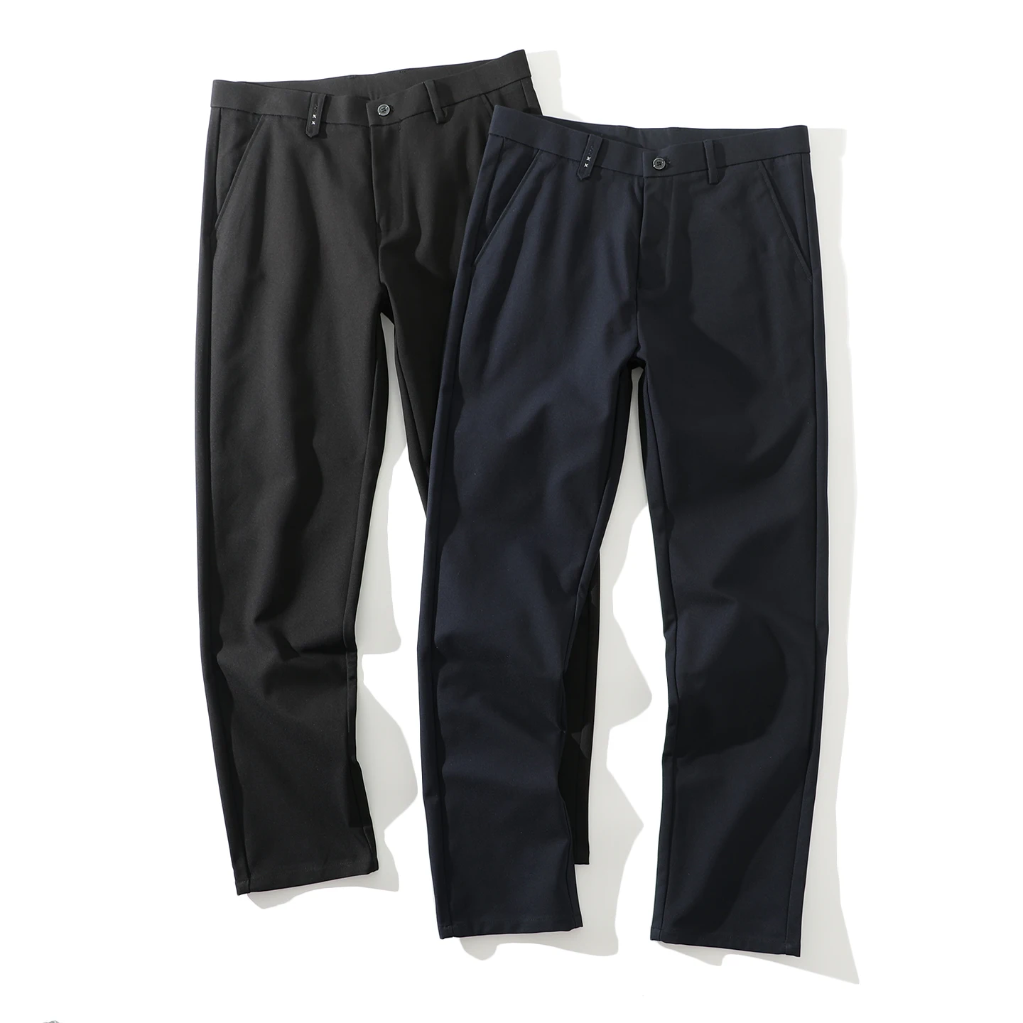 

Гладкие мужские повседневные брюки без морщин без железа, осенние новые прямые брюки из полиэфирного волокна