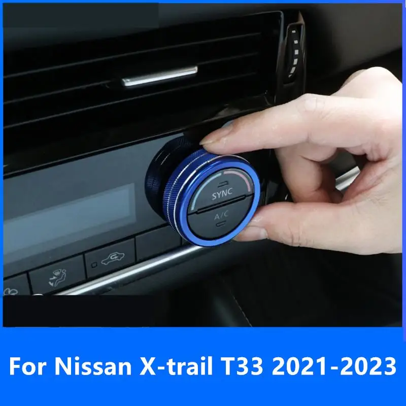 For Nissan X-trail T33 2021-2023 Air conditioner audio four-wheel drive knob decorative ring interior patch modification