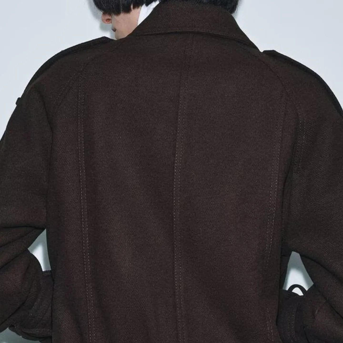 따뜻한 더블 브레스티드 여성용 슬레 코트 퍼 칼라 롱 슬리브 2025 겨울 신상품 Z 스탠드 핏 코트