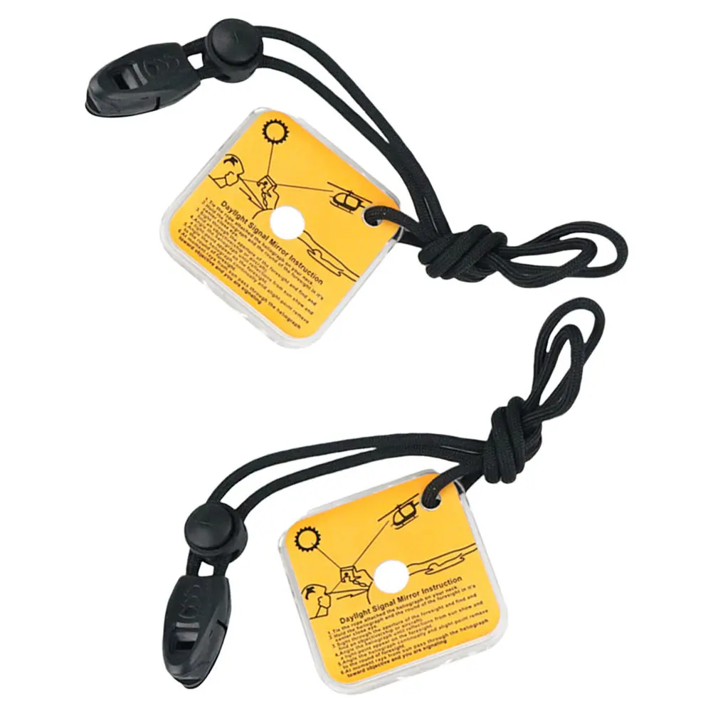 

2Pcs Survival Reflective Signal Mirror Compact Lightweight Outdoor Safety Gear for Hiking Camping Backpacking Emergency Use