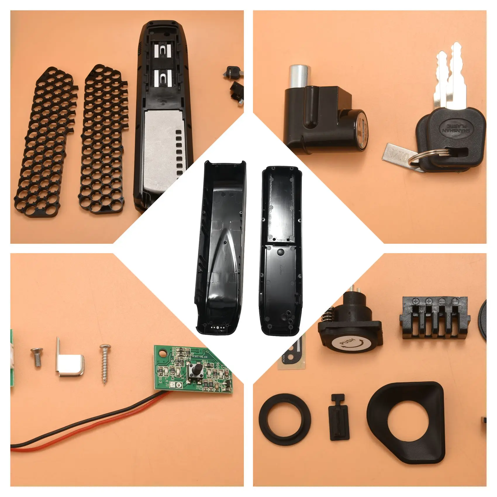 Daily Sale 48V Electric Bicycle Battery Case DIY Box With 5V USB Hold 65Pcs 18650 For E-BIKE Mountain Bike