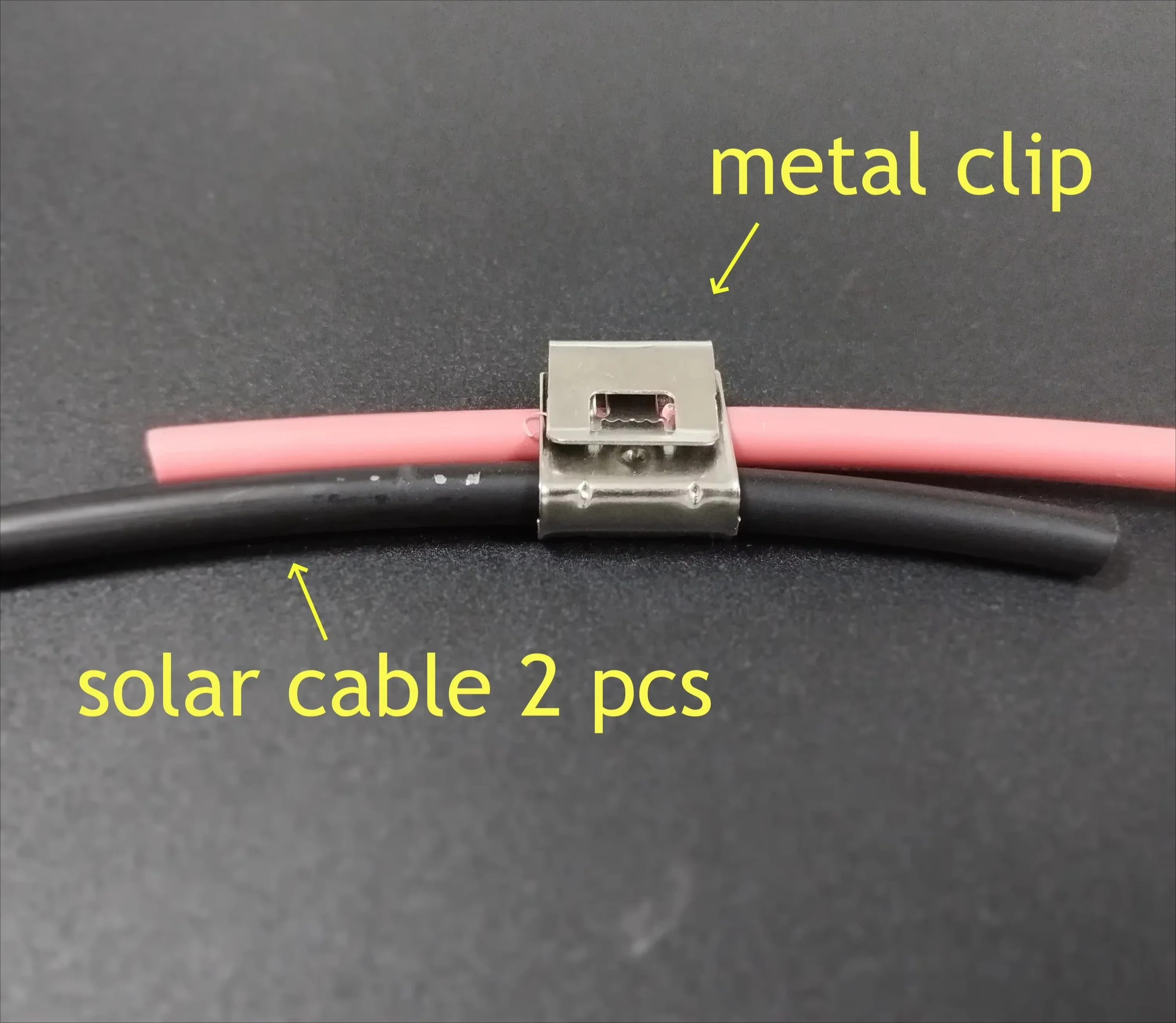 Stainless steel wire bracket for solar panel structure Installation 2way Sus wire clip Solar cable clip