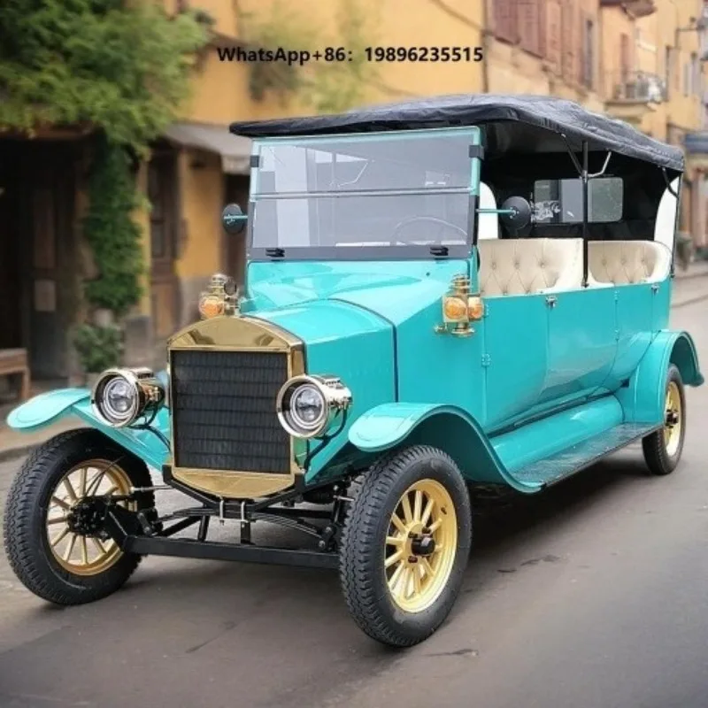 Electric Vintage Convertible Car, EEC Certified Retro Style Classic Vehicle for Wedding Rental & Scenic Tours