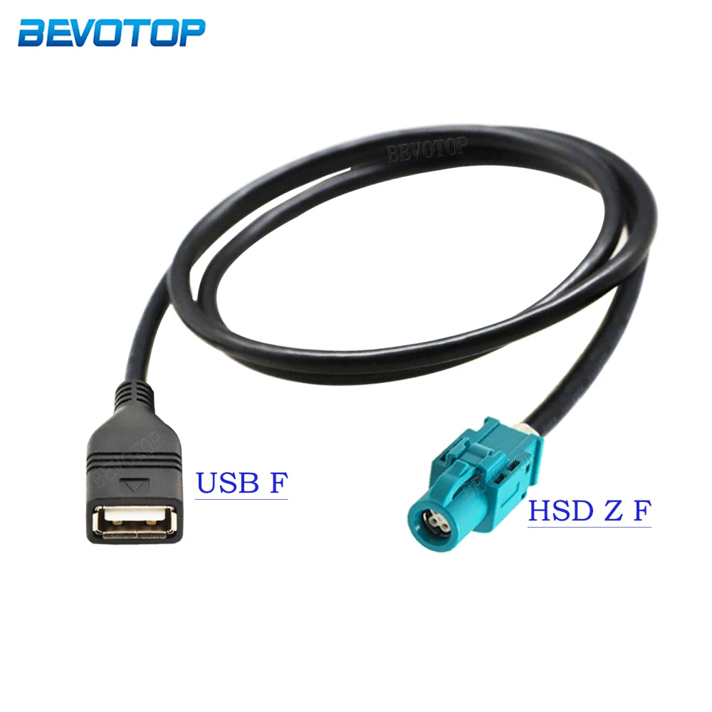 

1Pcs USB Female to 4 Core HSD Code Z Female Connector HSD to USB Cable LVDS Cable Car Head Unit Control Screen RCC NAC Cable