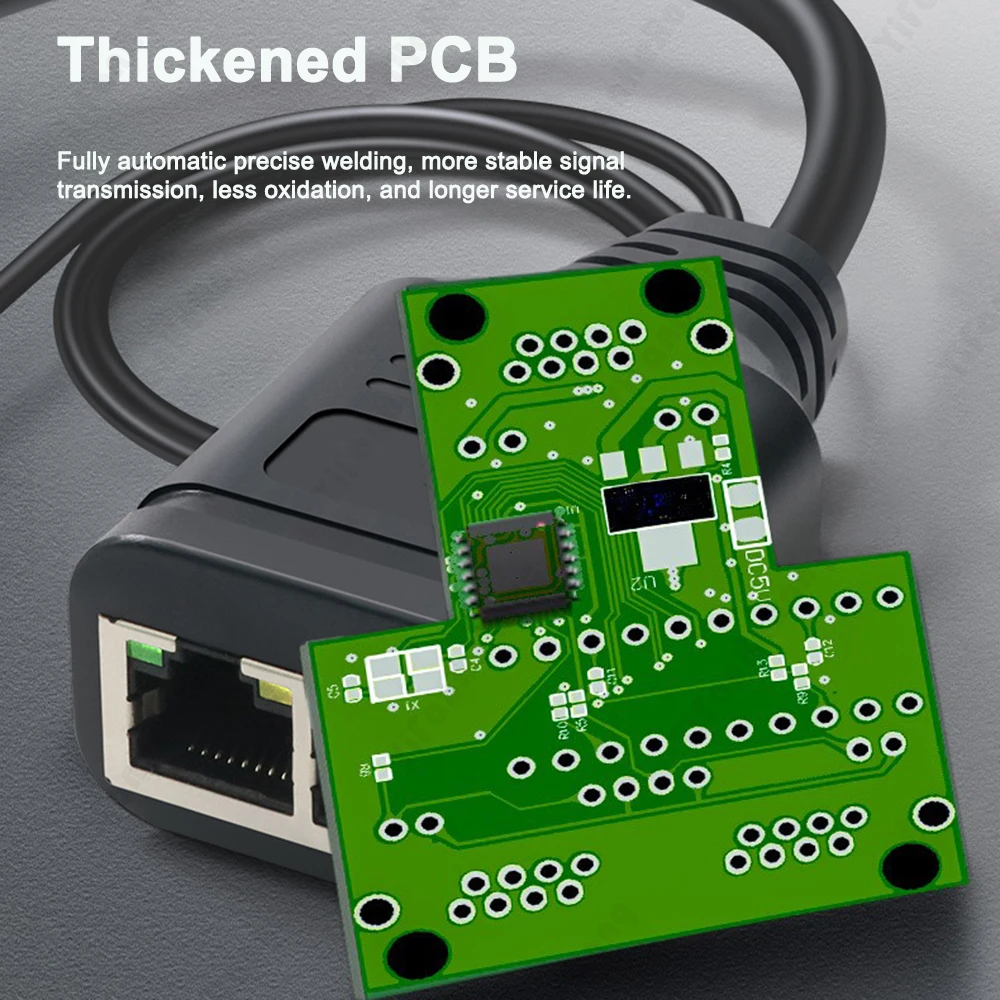 Splitter 2-in-1-Netzwerkkabelanschluss Zwei-Wege-RJ45-LAN-Ethernet-Adapter für Computer 1 bis 2 Verlängerung kabel