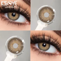 KSSEYE 1 Pair Fashion Natural Colored Contacts Lenses for Eyes Brown Beautiful Pupils Cosmetic Green Contacts Blue Myopia Lenses