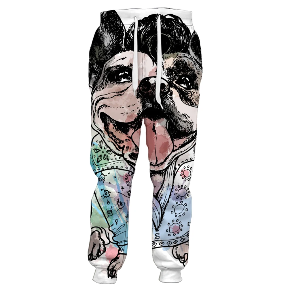 Mens Baggy Pants Fashion Hawaiian Animal Cat Art Painting 3d Y2k Harajuku Printed Casual Vintage Sweatpants Social Clothing