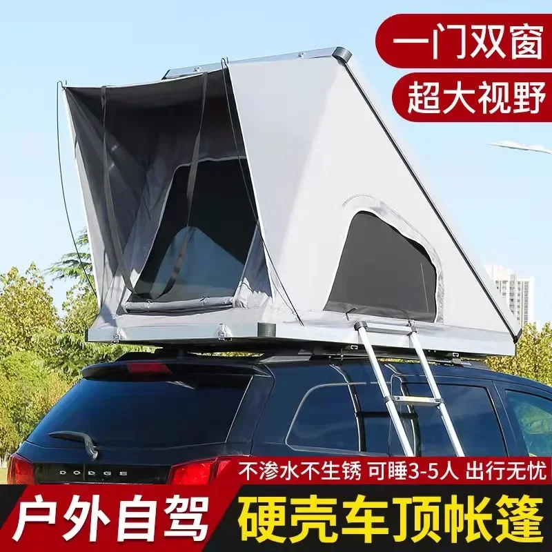 Carpa de techo Hardtop para viajes al aire libre, aleación de aluminio, todoterreno, SUV, camping, juego completo de viaje de autoconducción, resistente a la lluvia