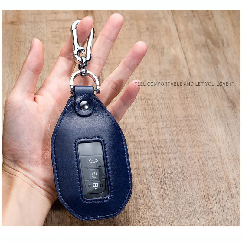 Portachiavi per auto in pelle PU Portachiavi per governante Organizzatore Portachiavi per donna Copri chiave intelligente Custodia per vetrina trasparente