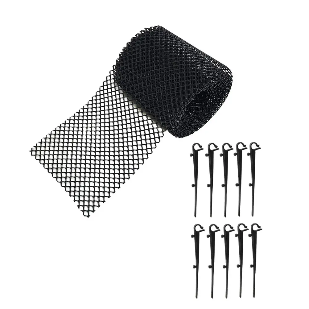 Plastic Gutter Guard Protective Netting Anti Leaf Mesh Garden Yard Home Drainage Trough Sink Durability Heat Resistance Easy