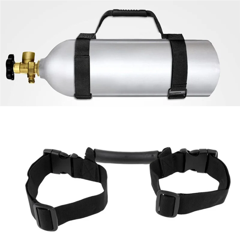 Portable Scuba Diving Tank Handle Air Cylinder Carrier Bottle Holder Strap Adjustable Water Sports Diving