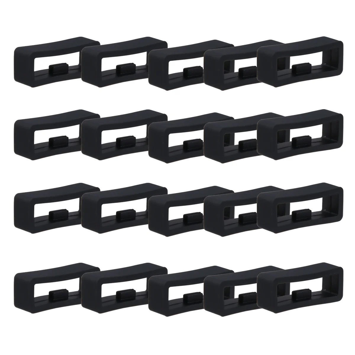 

20Pcs Watch Strap Fastener Silicone Rings Non-Slip Holder Secure Wristband Extra Length Retainer Watch Band Fastener