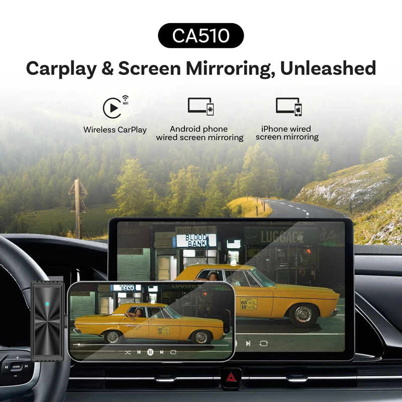  Mini Auto Wireless Adapter Tragbare Smart Car Streaming Box Plug & Play Verkabelt zu Wireless CarPlay Nfotainment Upgrade